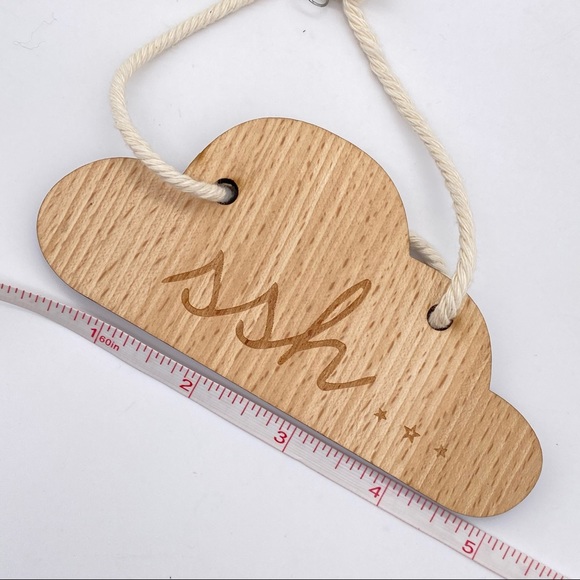 NWT Stephan Baby Beech Wood Shh Cloud Sleep Sign - Picture 7 of 10